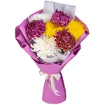 Букет из 7 одноголовых хризантем микс